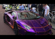 Фиолетовый Lamborghini Aventador на улицах Лондона